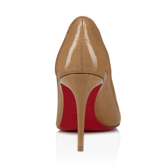 Christian Louboutin Sporty Kate 85 Lionne Beige Patent Classic Heel Pump 40 - Picture 11 of 13